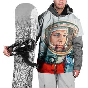 Накидка на куртку 3D с принтом Гагарин в Петрозаводске, 100% полиэстер |  | Тематика изображения на принте: space | гагарин | космос | россия