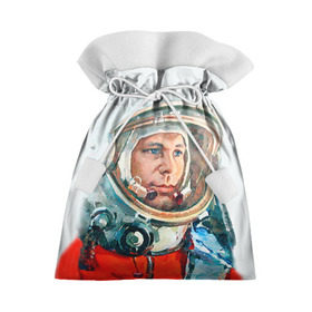 Подарочный 3D мешок с принтом Гагарин в Петрозаводске, 100% полиэстер | Размер: 29*39 см | space | гагарин | космос | россия