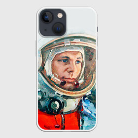 Чехол для iPhone 13 mini с принтом Гагарин в Петрозаводске,  |  | space | гагарин | космос | россия