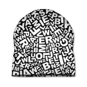 Шапка 3D с принтом Английский алфавит в Петрозаводске, 100% полиэстер | универсальный размер, печать по всей поверхности изделия | алфавит | английский язык | буквы | оформление | слой | текстура | трайбл | узор | фон