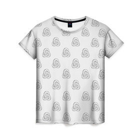 Женская футболка 3D с принтом Лента Мёбиуса в Петрозаводске, 100% полиэфир ( синтетическое хлопкоподобное полотно) | прямой крой, круглый вырез горловины, длина до линии бедер | абстракция | иллюзия | фигура
