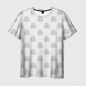 Мужская футболка 3D с принтом Лента Мёбиуса в Петрозаводске, 100% полиэфир | прямой крой, круглый вырез горловины, длина до линии бедер | Тематика изображения на принте: абстракция | иллюзия | фигура