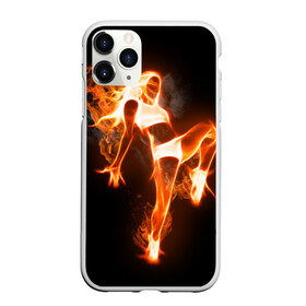 Чехол для iPhone 11 Pro Max матовый с принтом Спортивная страсть в Петрозаводске, Силикон |  | грация | здоровье | зож | огонь | пламя | силуэт | спорт | страсть | танец | тонус | фитнес