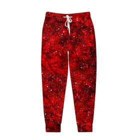 Мужские брюки 3D с принтом Red Star в Петрозаводске, 100% полиэстер | манжеты по низу, эластичный пояс регулируется шнурком, по бокам два кармана без застежек, внутренняя часть кармана из мелкой сетки | абстракция | арт | брызги | краска | красный | цветные