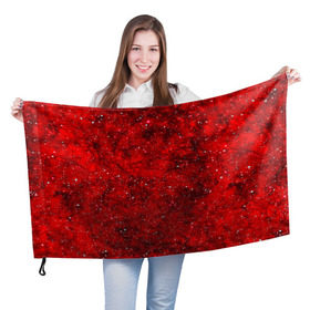 Флаг 3D с принтом Red Star в Петрозаводске, 100% полиэстер | плотность ткани — 95 г/м2, размер — 67 х 109 см. Принт наносится с одной стороны | абстракция | арт | брызги | краска | красный | цветные
