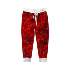 Детские брюки 3D с принтом Red Star в Петрозаводске, 100% полиэстер | манжеты по низу, эластичный пояс регулируется шнурком, по бокам два кармана без застежек, внутренняя часть кармана из мелкой сетки | абстракция | арт | брызги | краска | красный | цветные