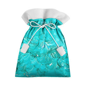 Подарочный 3D мешок с принтом Голубая краска в Петрозаводске, 100% полиэстер | Размер: 29*39 см | абстракция | абстракция красок | краска