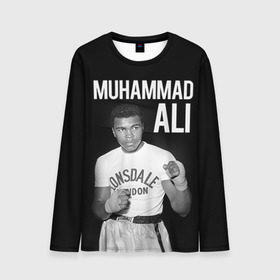 Мужской лонгслив 3D с принтом Muhammad Ali в Петрозаводске, 100% полиэстер | длинные рукава, круглый вырез горловины, полуприлегающий силуэт | Тематика изображения на принте: ali | boxing | muhammad ali |   |  muhammad |  бокс | али | боксер | мухамад. мухаммад | мухаммед | мухаммед али