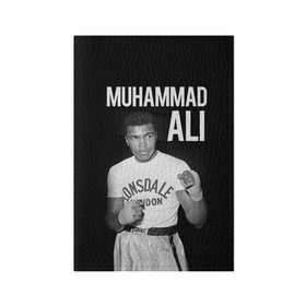 Обложка для паспорта матовая кожа с принтом Muhammad Ali в Петрозаводске, натуральная матовая кожа | размер 19,3 х 13,7 см; прозрачные пластиковые крепления | ali | boxing | muhammad ali |   |  muhammad |  бокс | али | боксер | мухамад. мухаммад | мухаммед | мухаммед али