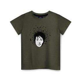 Детская футболка хлопок с принтом Земфира в Петрозаводске, 100% хлопок | круглый вырез горловины, полуприлегающий силуэт, длина до линии бедер | zemfira | земфира | рок | русский рок