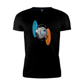 Мужская футболка премиум с принтом Portal в Петрозаводске, 92% хлопок, 8% лайкра | приталенный силуэт, круглый вырез ворота, длина до линии бедра, короткий рукав | portal | valve | портал