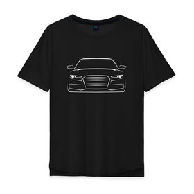 Мужская футболка хлопок Oversize с принтом Audi в Петрозаводске, 100% хлопок | свободный крой, круглый ворот, “спинка” длиннее передней части | авто | ауди
