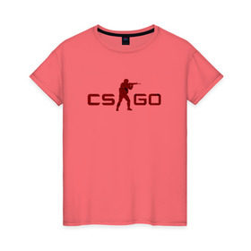 Женская футболка хлопок с принтом cs:go - Crimson Web Style (Кровавая паутина) в Петрозаводске, 100% хлопок | прямой крой, круглый вырез горловины, длина до линии бедер, слегка спущенное плечо | cs | csgo | go | бордовый | красный | кровь | кс | цвет
