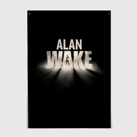 Постер с принтом Alan Wake в Петрозаводске, 100% бумага
 | бумага, плотность 150 мг. Матовая, но за счет высокого коэффициента гладкости имеет небольшой блеск и дает на свету блики, но в отличии от глянцевой бумаги не покрыта лаком | alan | wake | алан уэйк | игра