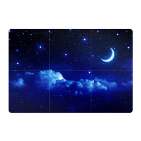 Магнитный плакат 3Х2 с принтом Звёздное небо в Петрозаводске, Полимерный материал с магнитным слоем | 6 деталей размером 9*9 см | звезды | луна | месяц | ночь