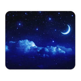 Коврик прямоугольный с принтом Звёздное небо в Петрозаводске, натуральный каучук | размер 230 х 185 мм; запечатка лицевой стороны | звезды | луна | месяц | ночь