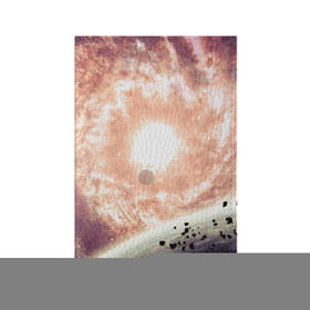 Обложка для паспорта матовая кожа с принтом Галактика в Петрозаводске, натуральная матовая кожа | размер 19,3 х 13,7 см; прозрачные пластиковые крепления | Тематика изображения на принте: вселенная | галактика | звезды | планеты | туманность
