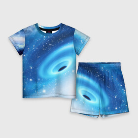 Детский костюм с шортами 3D с принтом Неизведанная галактика в Петрозаводске,  |  | Тематика изображения на принте: вселенная | галактика | звёзды | камета | космос | метеориты | метеоры | млечный путь | орбита | планеты | солнечная система