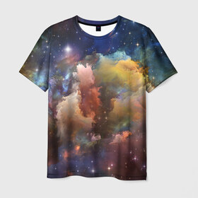 Мужская футболка 3D с принтом Вселенная в Петрозаводске, 100% полиэфир | прямой крой, круглый вырез горловины, длина до линии бедер | вселенная | галактика | звёзды | камета | космос | метеориты | метеоры | млечный путь | орбита | планеты | солнечная система