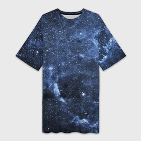 Платье-футболка 3D с принтом Безмолвный космос в Петрозаводске,  |  | вселенная | галактика | звёзды | камета | космос | метеориты | метеоры | млечный путь | орбита | планеты | солнечная система