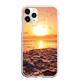Чехол для iPhone 11 Pro матовый с принтом Закат в Петрозаводске, Силикон |  | Тематика изображения на принте: sunset | жара | закат | зной | косяк | лето | море | облака | океан | отдых | пена | песок | пляж | прибой | прилив | рассвет | солнце | стая птиц