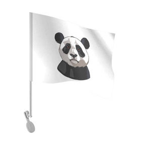 Флаг для автомобиля с принтом Panda в Петрозаводске, 100% полиэстер | Размер: 30*21 см | милый | панда