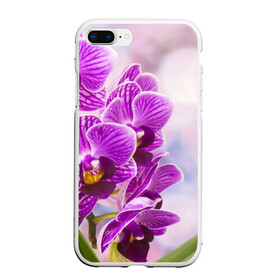 Чехол для iPhone 7Plus/8 Plus матовый с принтом Божественная орхидея в Петрозаводске, Силикон | Область печати: задняя сторона чехла, без боковых панелей | 8 марта | букет | весна | красота | куст | лето | орхидея | подарок | сиреневый цвет | цветок | шикарный цветочек