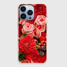 Чехол для iPhone 13 Pro с принтом Шикарный букет в Петрозаводске,  |  | 8 марта | блеск | гвоздики | красный | красота | невероятный | огромный букет | пёстрый | праздник | розы | роскошный | цветы | шикарный