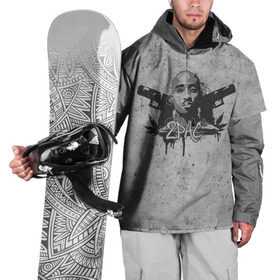 Накидка на куртку 3D с принтом 2Pac в Петрозаводске, 100% полиэстер |  | rap | tupac shakur | тупак шакур | хип хоп