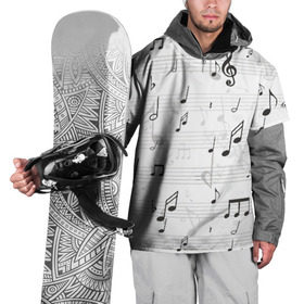 Накидка на куртку 3D с принтом ноты в Петрозаводске, 100% полиэстер |  | Тематика изображения на принте: музыка | ноты | струны