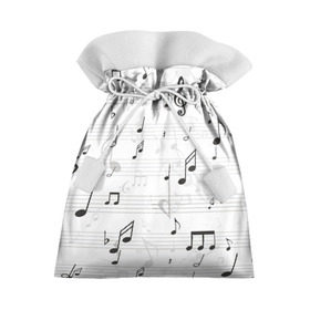 Подарочный 3D мешок с принтом ноты в Петрозаводске, 100% полиэстер | Размер: 29*39 см | Тематика изображения на принте: музыка | ноты | струны