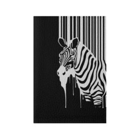 Обложка для паспорта матовая кожа с принтом Зебра в Петрозаводске, натуральная матовая кожа | размер 19,3 х 13,7 см; прозрачные пластиковые крепления | граффити | зебра | искусство | прикольные картинки | чёрно белое