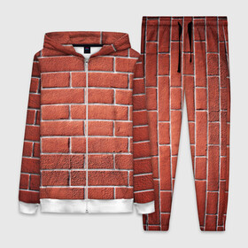 Женский костюм 3D с принтом Красный кирпич в Петрозаводске,  |  | бетон | камень | кирпич | мощь | стена | строительство | стройка | цемент