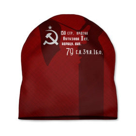 Шапка 3D с принтом Знамя победы в Петрозаводске, 100% полиэстер | универсальный размер, печать по всей поверхности изделия | 9 мая | день победы | красная армия | мы победили | победа | ссср | флаг над рейхстагом