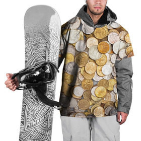 Накидка на куртку 3D с принтом Российские монетки в Петрозаводске, 100% полиэстер |  | money | валюта | деньги | копейка | лавэ | мелочёвка | мелочь | монетки | монеты | россия | рубль | филки