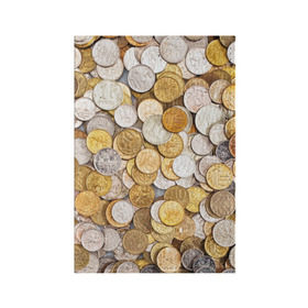 Обложка для паспорта матовая кожа с принтом Российские монетки в Петрозаводске, натуральная матовая кожа | размер 19,3 х 13,7 см; прозрачные пластиковые крепления | Тематика изображения на принте: money | валюта | деньги | копейка | лавэ | мелочёвка | мелочь | монетки | монеты | россия | рубль | филки
