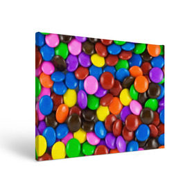 Холст прямоугольный с принтом Цветные конфетки в Петрозаводске, 100% ПВХ |  | Тематика изображения на принте: вкусняшки | драже | конфеты | лакомство | сладости | шоколад