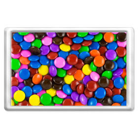 Магнит 45*70 с принтом Цветные конфетки в Петрозаводске, Пластик | Размер: 78*52 мм; Размер печати: 70*45 | Тематика изображения на принте: вкусняшки | драже | конфеты | лакомство | сладости | шоколад