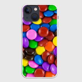 Чехол для iPhone 13 mini с принтом Цветные конфетки в Петрозаводске,  |  | вкусняшки | драже | конфеты | лакомство | сладости | шоколад