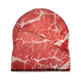 Шапка 3D с принтом Кусок мяса в Петрозаводске, 100% полиэстер | универсальный размер, печать по всей поверхности изделия | баранина | бекон | белок | говядина | еда | жилы | кровь | кусок | мощь | мышцы | мясо | нарезка | отбивная | пища | протеин | свинина | сила | телятина | туша | филе | хрящи