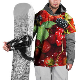 Накидка на куртку 3D с принтом Любимые ягоды в Петрозаводске, 100% полиэстер |  | Тематика изображения на принте: вкусно | голубика | дача | деревня | ежевика | зелень | клубника | малина | огород | полезно | сад | смородина | сок | фрукты | черника | шиповник | ягоды