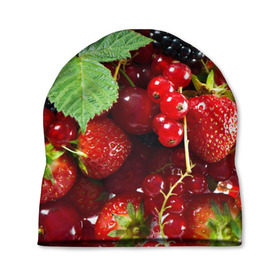 Шапка 3D с принтом Любимые ягоды в Петрозаводске, 100% полиэстер | универсальный размер, печать по всей поверхности изделия | вкусно | голубика | дача | деревня | ежевика | зелень | клубника | малина | огород | полезно | сад | смородина | сок | фрукты | черника | шиповник | ягоды