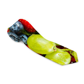 Галстук 3D с принтом Вкусные ягоды в Петрозаводске, 100% полиэстер | Длина 148 см; Плотность 150-180 г/м2 | виноград | вкусно | голубика | дача | деревня | ежевика | клубника | малина | огород | полезно | рябина | сад | смородина | сок | фрукты | черника | ягоды