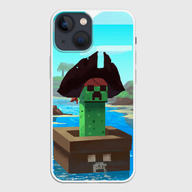 Чехол для iPhone 13 mini с принтом Creeper в Петрозаводске,  |  | game | minecraft | игры | маинкрафт | майн | майнкравт | майнкрафт
