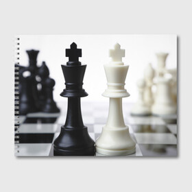Альбом для рисования с принтом Шахматы в Петрозаводске, 100% бумага
 | матовая бумага, плотность 200 мг. | белая | черная | шахматы