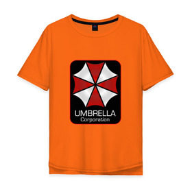Мужская футболка хлопок Oversize с принтом Umbrella corporation в Петрозаводске, 100% хлопок | свободный крой, круглый ворот, “спинка” длиннее передней части | resident evil | вирус | зомби
