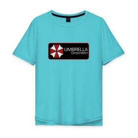 Мужская футболка хлопок Oversize с принтом Umbrella corporation Нашивка-2 в Петрозаводске, 100% хлопок | свободный крой, круглый ворот, “спинка” длиннее передней части | resident evil | вирус | зомби