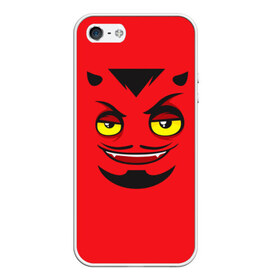 Чехол силиконовый для Телефон Apple iPhone 5/5S с принтом Дьявол в Петрозаводске, Силикон | Область печати: задняя сторона чехла, без боковых панелей | дьявол | монстр | прикольные картинки | чёрт