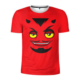 Мужская футболка 3D спортивная с принтом Дьявол в Петрозаводске, 100% полиэстер с улучшенными характеристиками | приталенный силуэт, круглая горловина, широкие плечи, сужается к линии бедра | дьявол | монстр | прикольные картинки | чёрт