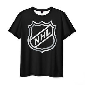 Мужская футболка 3D с принтом NHL в Петрозаводске, 100% полиэфир | прямой крой, круглый вырез горловины, длина до линии бедер | nhl | канада | спорт | хоккей | хоккейная лига